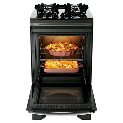 Fogão Dako Supreme Glass 4 Bocas com Mesa de Vidro Preto / Bivolt