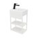 Gabinete Banheiro Ferro Steel 40x30cm Branco Fosco