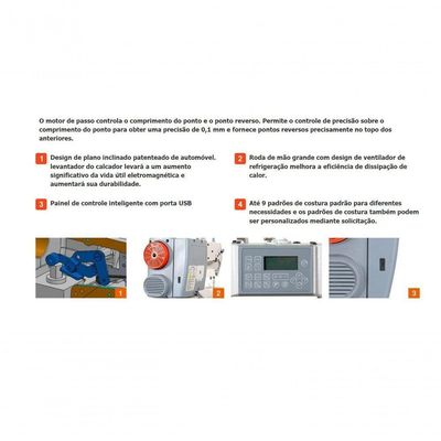 Reta Com Cortador De Linha Eletrônica Siruba: Dl7200c-