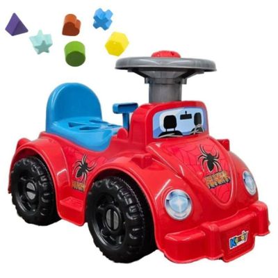 Carrinho Andador Educativo Didático Com Encaixe De Formas E Buzina Real Infantil Criança