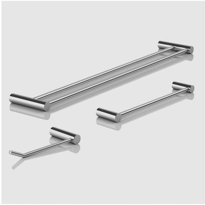 Kit Acessórios Para Banheiro Escovado 3 Peças Grego Metal 2040or