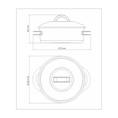 Caçarola Tramontina Solar Rasa em Aço Inox Fundo Triplo com Tampa e Alças 28 cm 7,1 L