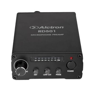Pré-amplificador microfone Compacto Alctron 48V Ganho 70db RD501