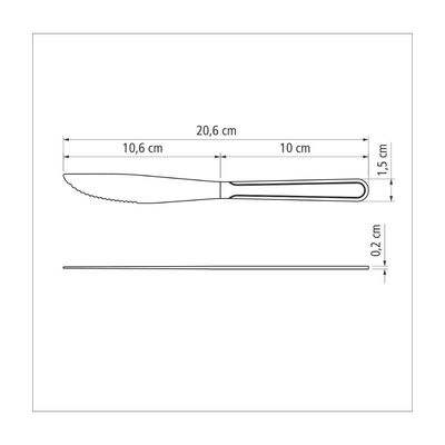 Kit 3 Faca para Churrasco Inox Buzios 4"