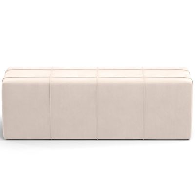 Puff Decorativo Living Sala de Estar 160 cm Roma W01 Suede Bege - Lyam