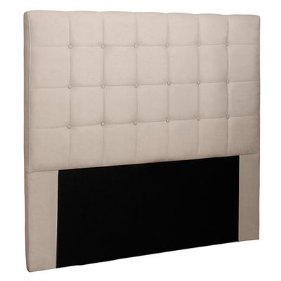 Cabeceira Decorativa Queen Size 1,60M Tropea Suede Bege - Gran Belo