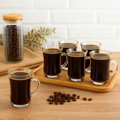 Jogo 6 Caneca Vidro Café Nespresso Dolce Gusto 150ml