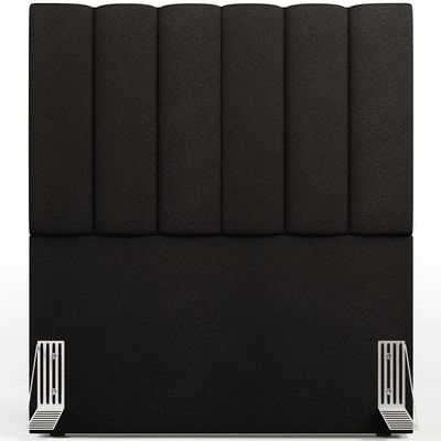 Cabeceira Cama Box Painel Solteiro 100 cm Dália W01 Poliéster Preto - Lyam