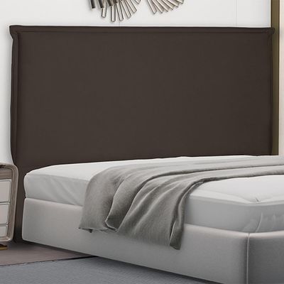 Cabeceira Decorativa King Size 1,95M Trento Suede Café - Gran Belo