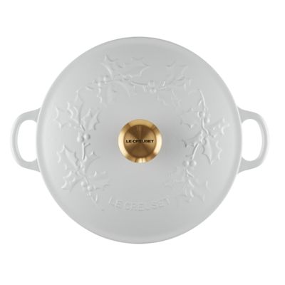 PANELA LE CREUSET MARMITA HOLLY EM FERRO FUNDIDO 26CM BRANCO COTTON 21994264314464