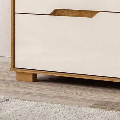 Comoda Texas 4 Gavetas Sapateira Freijo-off White - Moval