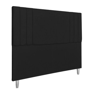 Cabeceira Casal 1,40m Viena Suede Cor: Preto