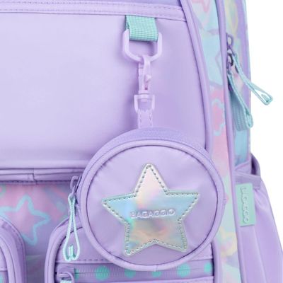 Mochila Escolar Feminina Juvenil Star Candy Lilás U / Lilas