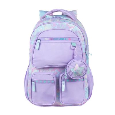 Mochila Escolar Feminina Juvenil Star Candy Lilás U / Lilas