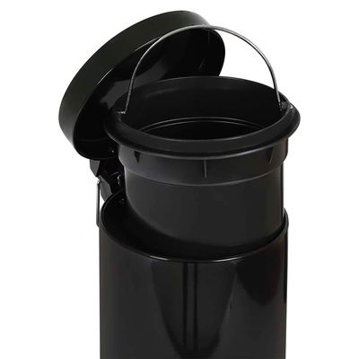 Conjunto Ágata Lixeira 3L e Escova Higiênica Preto
