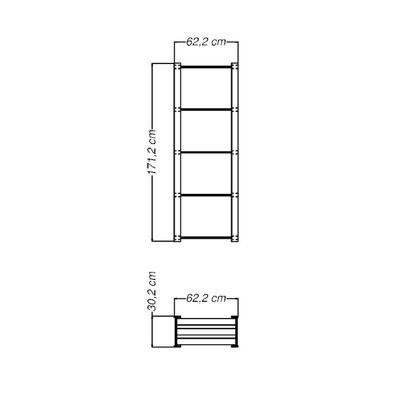 Estante para Livros com 6 Prateleiras Modulare Natural Tramontina 91620020