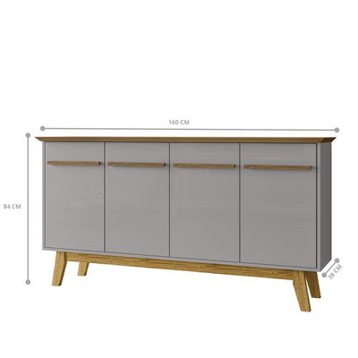 Aparador Buffet Opala Naturalle Com Off-white - Bechara