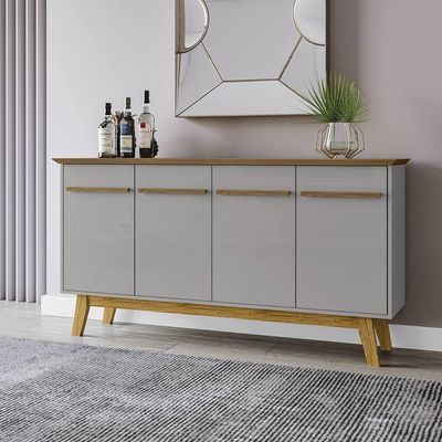 Aparador Buffet Opala Naturalle Com Off-white - Bechara