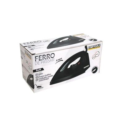 Ferro De Passar à Seco Soft Preto Base Cerâmica 1000w 220V