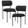 Kit 02 Cadeiras Estofadas Para Sala De Jantar Louvre L02 Linho Chumbo - Lyam Decor