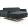 Sofá 4 Lugares Com Chaise Molino 255cm Veludo Cinza C-317