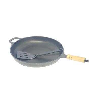 Frigideira Alta Antiaderente Cabo Tampa Vidro 30cm Espátula