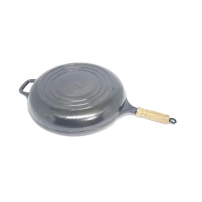 Frigideira Alta Antiaderente Cabo Tampa Vidro 30cm Espátula