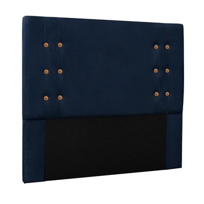 Cabeceira Decorativa King Size 1,95M Kors Suede Azul Marinho - Gran Belo