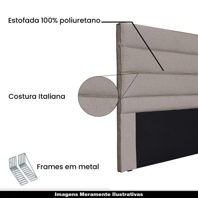 Cabeceira Decorativa 1,40M Guess Linho Areia - Gran Belo