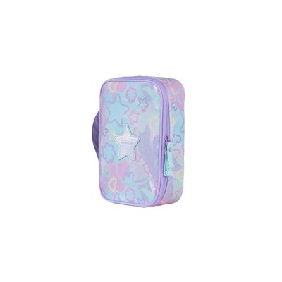 Estojo Box Feminino Grande Star Candy Lilás U / Lilas