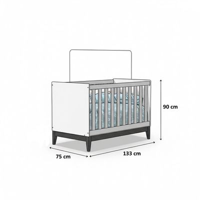 Berco Americano Para Quarto Flip Branco Com Sanava
