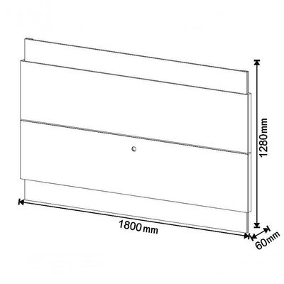 Painel Para Tv Classic 1.8 Nature Com Off White - Imcal Móveis