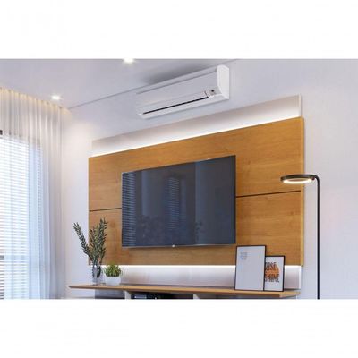 Painel Para Tv Classic 1.8 Nature Com Off White - Imcal Móveis