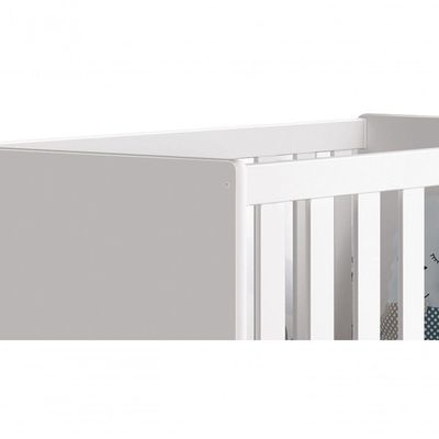 Berço Americano Théo New Branco Fosco Com Natural - Reller