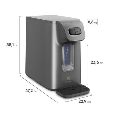 Purificador Electrolux com Compressor Experience Painel Mecânico Grafite (PC01X) 220V