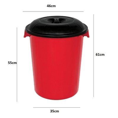 Lixeira Coleta Seletiva 61 Litros Gigante Cesto De Lixo Grande Container Multiuso Casa Condominio Mudança Organizador Lo