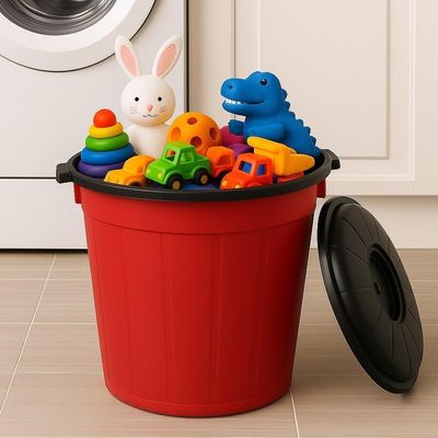 Lixeira Coleta Seletiva 61 Litros Gigante Cesto De Lixo Grande Container Multiuso Casa Condominio Mudança Organizador Lo