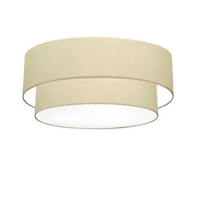 Plafon Para Quarto Cilíndrico Sq-3063 Cúpula Cor Algodão Crú