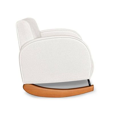 Poltrona Com Base Balanço Em Tecido Bouclé Cindy – Lucadi Off White