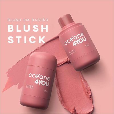 Oceane Blush Stick Bubble Rosa Escuro 7,5g