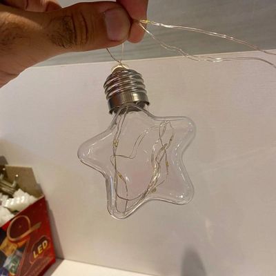 Fio De Led Com 10 Lâmpadas Estrelas Fio De Fada Usb E Pilha Aa Colorido