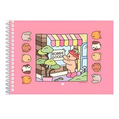 Livrinho Para Colorir Bobbie Goods Capa Dura Diversão Pintura Rosa
