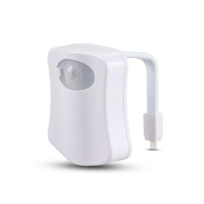 Luminaria Com Sensor De Presenca Para Vaso Sanitario Luz Movimento Privada Criança Led 8 Cores Noturna Banheiro