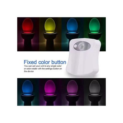 Luminaria Com Sensor De Presenca Para Vaso Sanitario Luz Movimento Privada Criança Led 8 Cores Noturna Banheiro