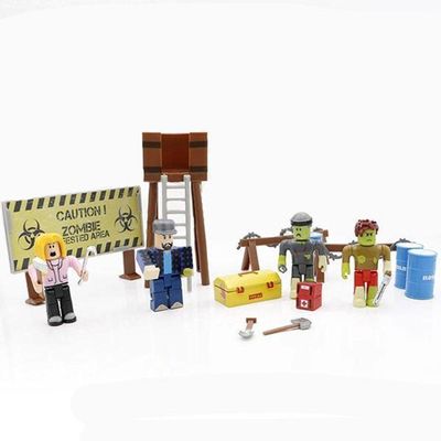 Cartela 4 Boneco Articulado 7Cm Roblox Ataque Zumbi Nº13