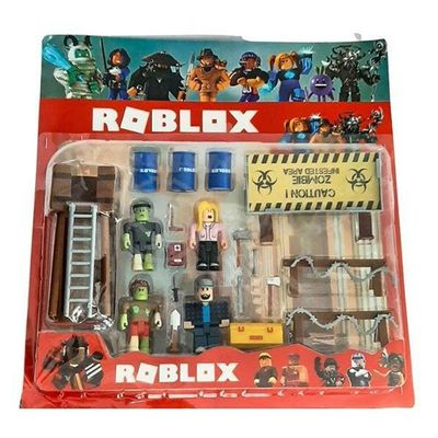 Cartela 4 Boneco Articulado 7Cm Roblox Ataque Zumbi Nº13