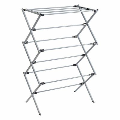 Varal De Chão Secador Roupas Dobrável Telescópico Vertical Extensível 11 Grades Portátil