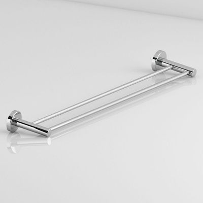 Porta Toalha Toalheiro Duplo Para Banheiro Escovado Atenas 75cm