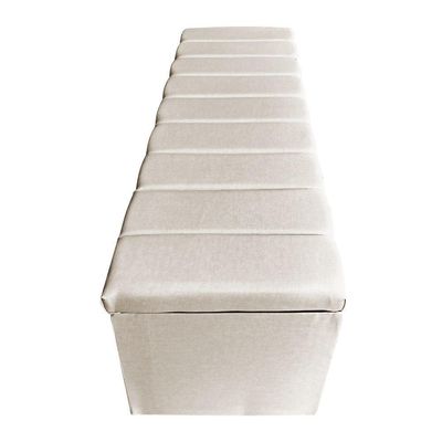 Calçadeira Baú Casal Queen 1,60m Londres Suede Bege Dal Poz Estofados
