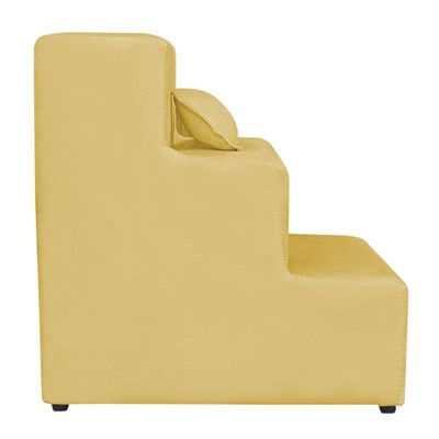 Escadinha Pet 3 Degraus Cachorro E Gato Veludo Amarelo